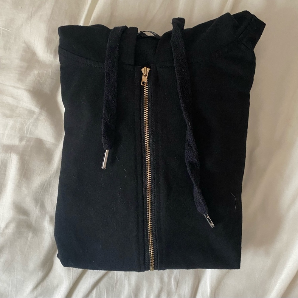 Black Shein Zip Up Hoodie